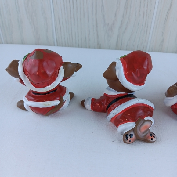 Vintage George Good set of four  sleepy Christmas Mice mouse Santa mouse ceremic - Picture 6 of 13